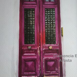 Pintura decorativa en acuarela. las Puertas y su mágia.