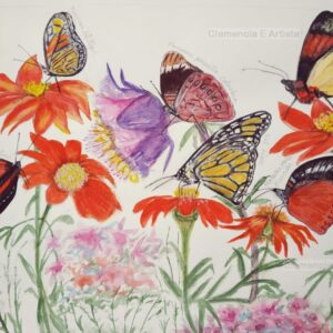 Mariposas sobre flores